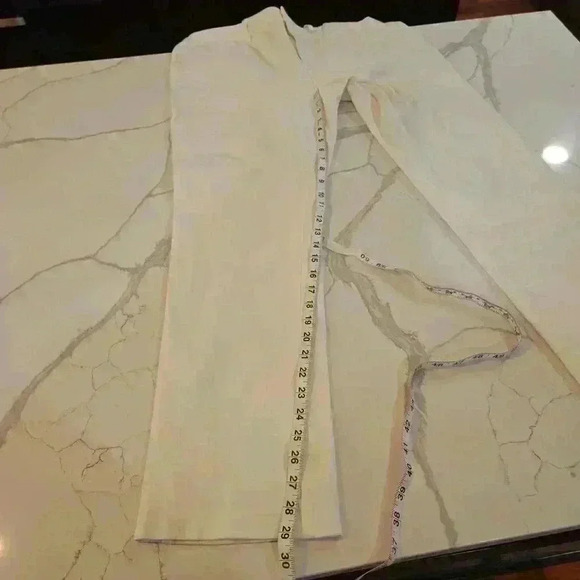 Lauren Ralph Lauren Womens Straight Leg Relaxed Stretch Jeans Cream Size 12 - Picture 8 of 11